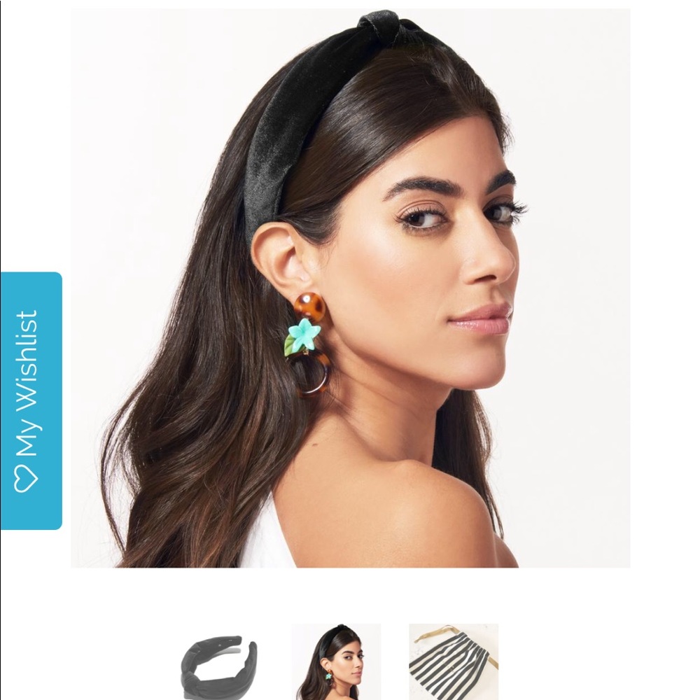 Lele Sadoughi Black Velvet Headband